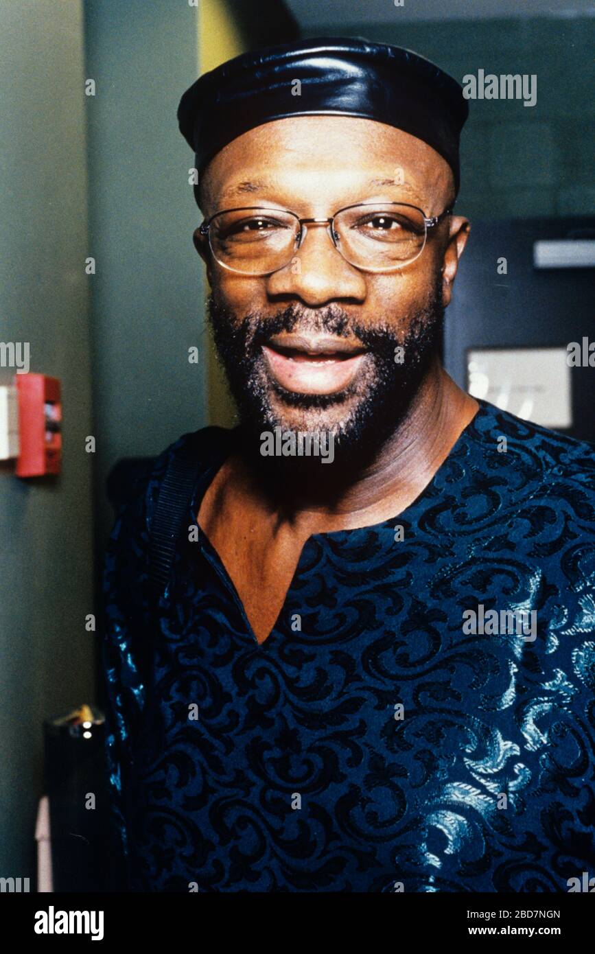 Il musicista Isaac Hayes, vincitore del premio Grammy, fotografato da Scott Weiner nel maggio 2000. Credito: Scott Weiner / MediaPunch Foto Stock