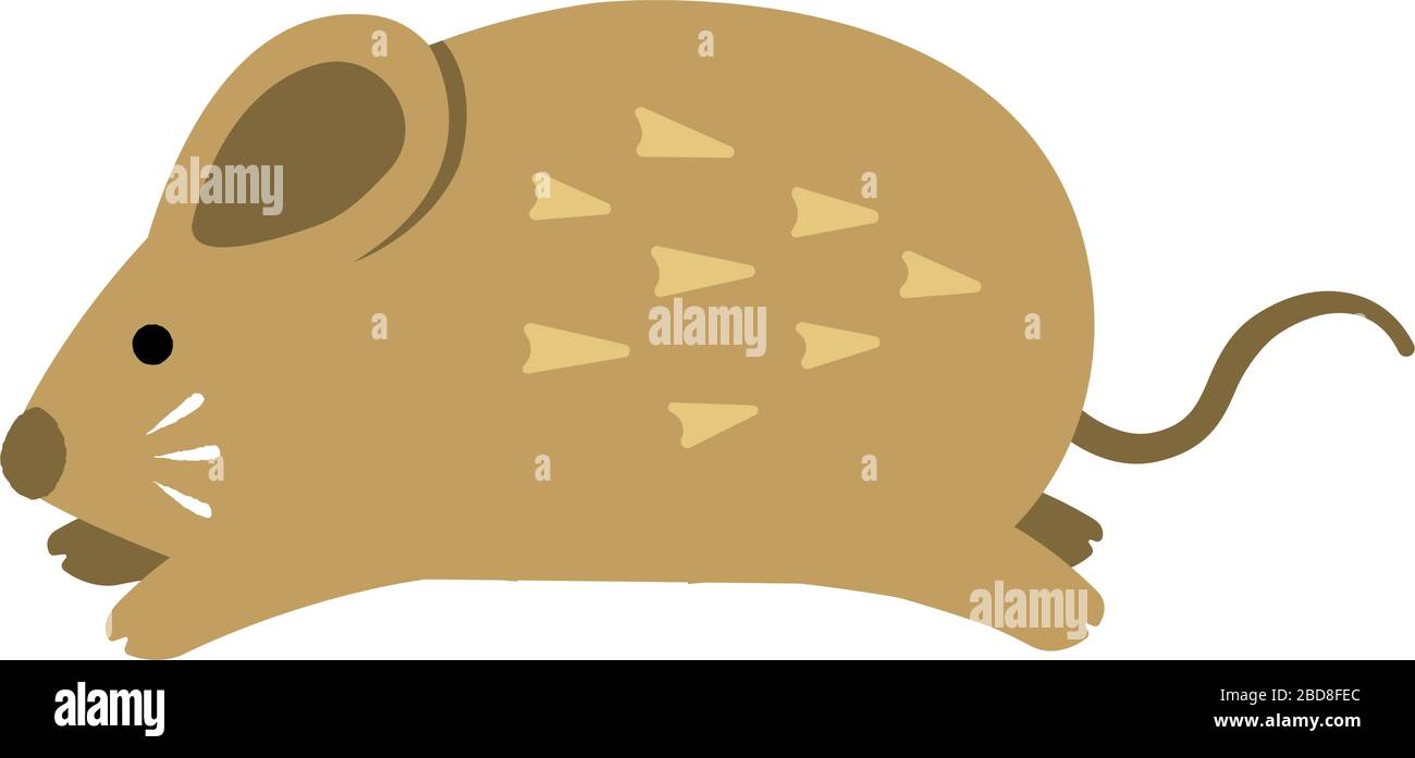 Illustrazione del mouse per il biglietto di auguri per il nuovo anno Illustrazione Vettoriale
