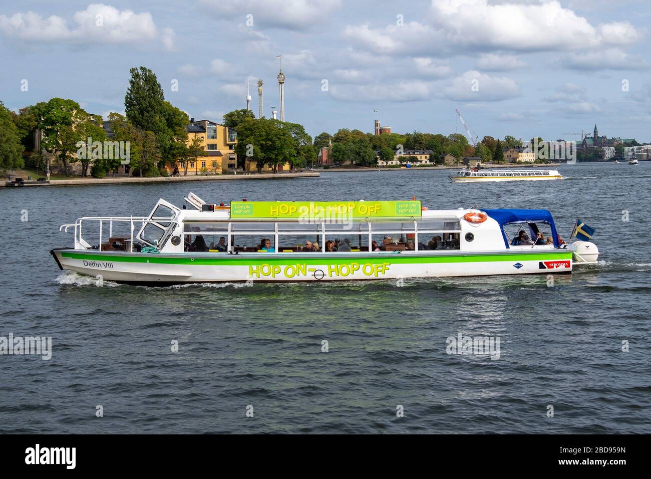 Tour in barca Hop on Hop Off a Stoccolma, Svezia, Europa Foto Stock