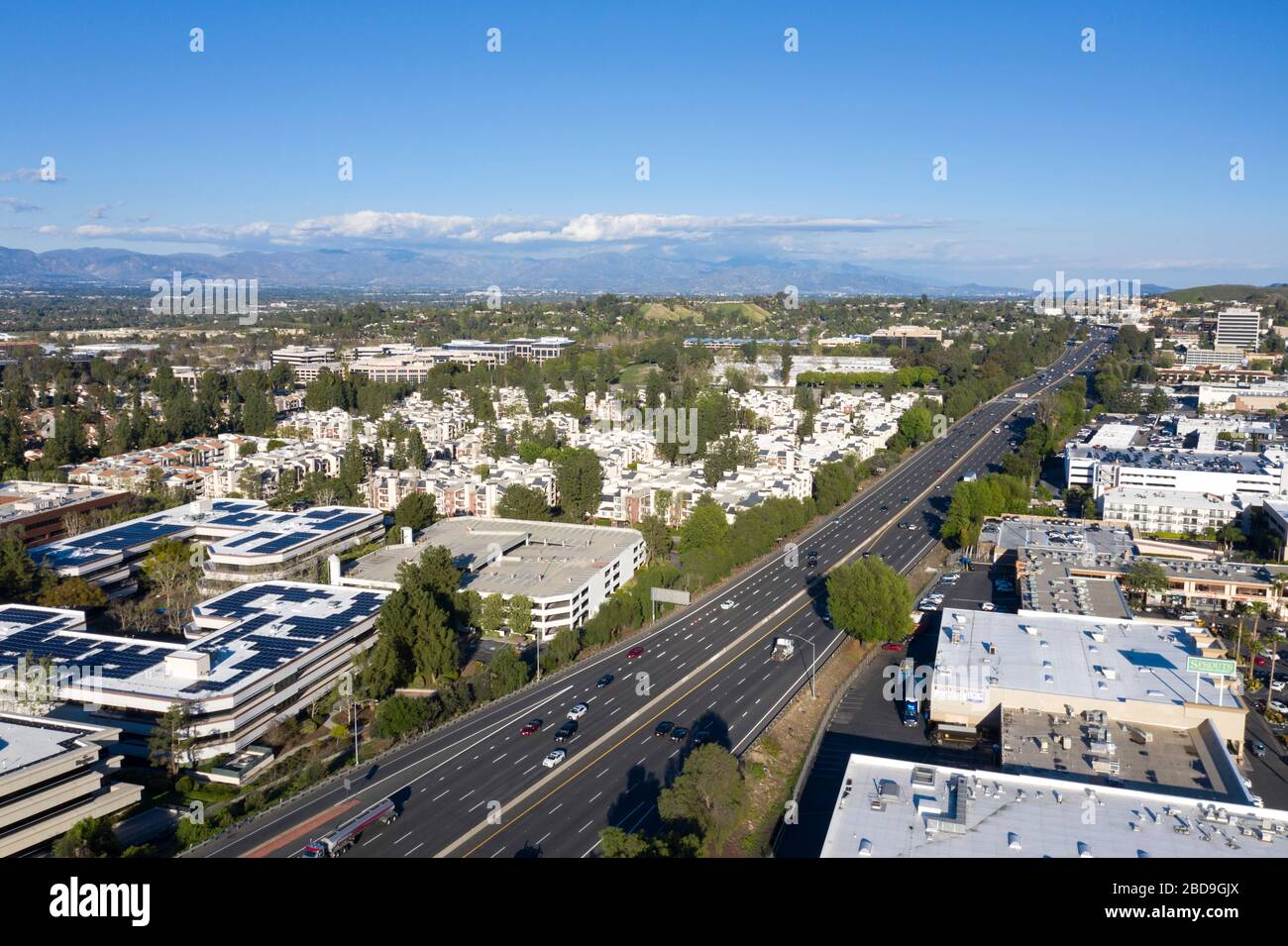 Autostrada Ventura 101 a Woodland Hills, Los Angeles, California Foto Stock