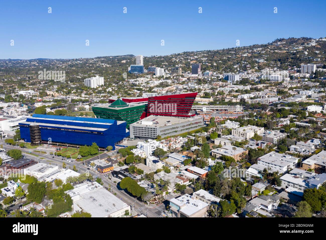 Vista aerea sopra West Hollywood California Foto Stock