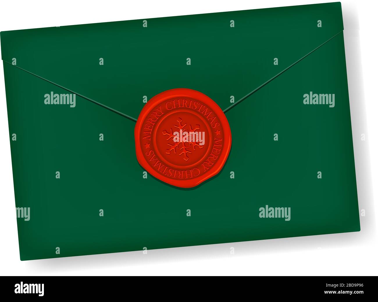 Lettera e illustrazione del vettore di cera di sigillatura / buon natale Illustrazione Vettoriale