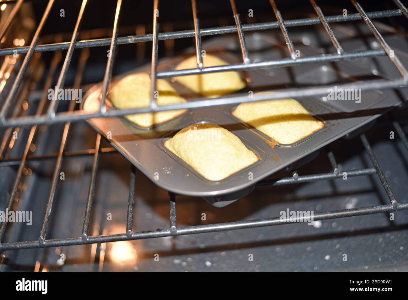 Pane di mais in Pan Foto Stock