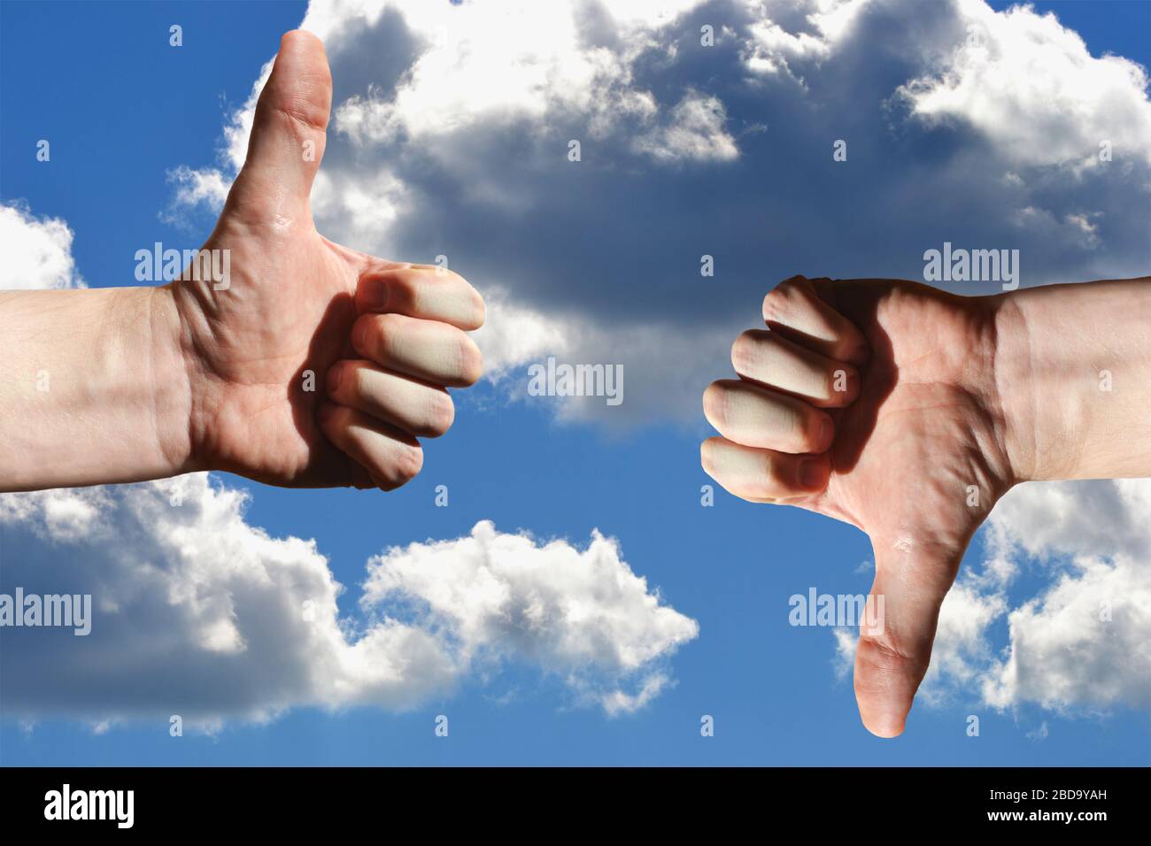 Positivo/negativo Foto Stock