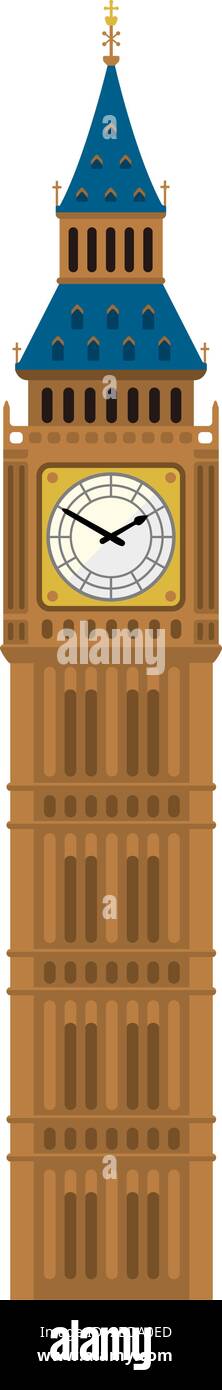 Big ben - Regno Unito, Londra / edifici di fama mondiale illustrazione vettoriale. Illustrazione Vettoriale
