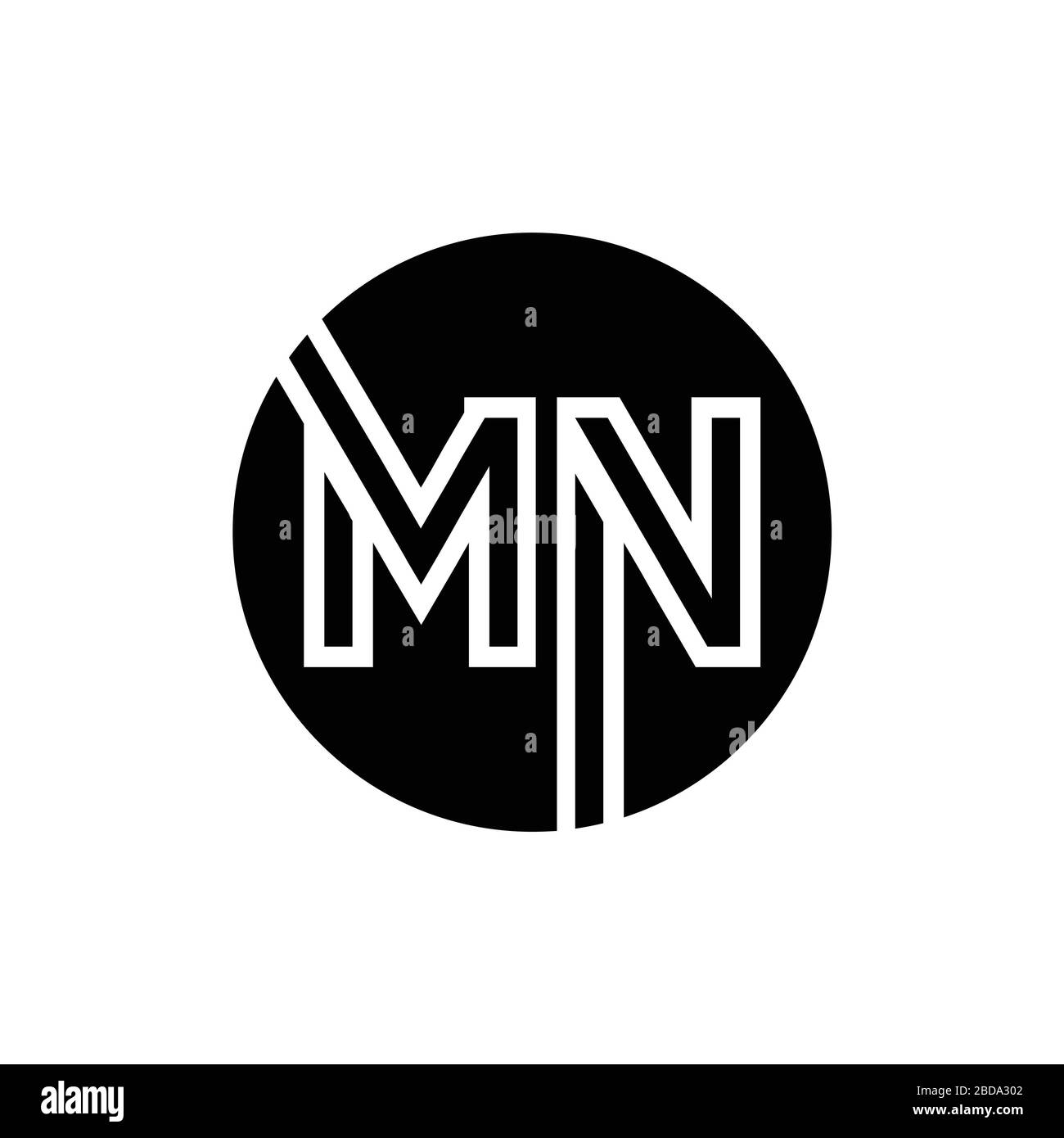 MN iniziale lettera Logo Design template vettoriale. Abstract lettera MN logo Design Illustrazione Vettoriale