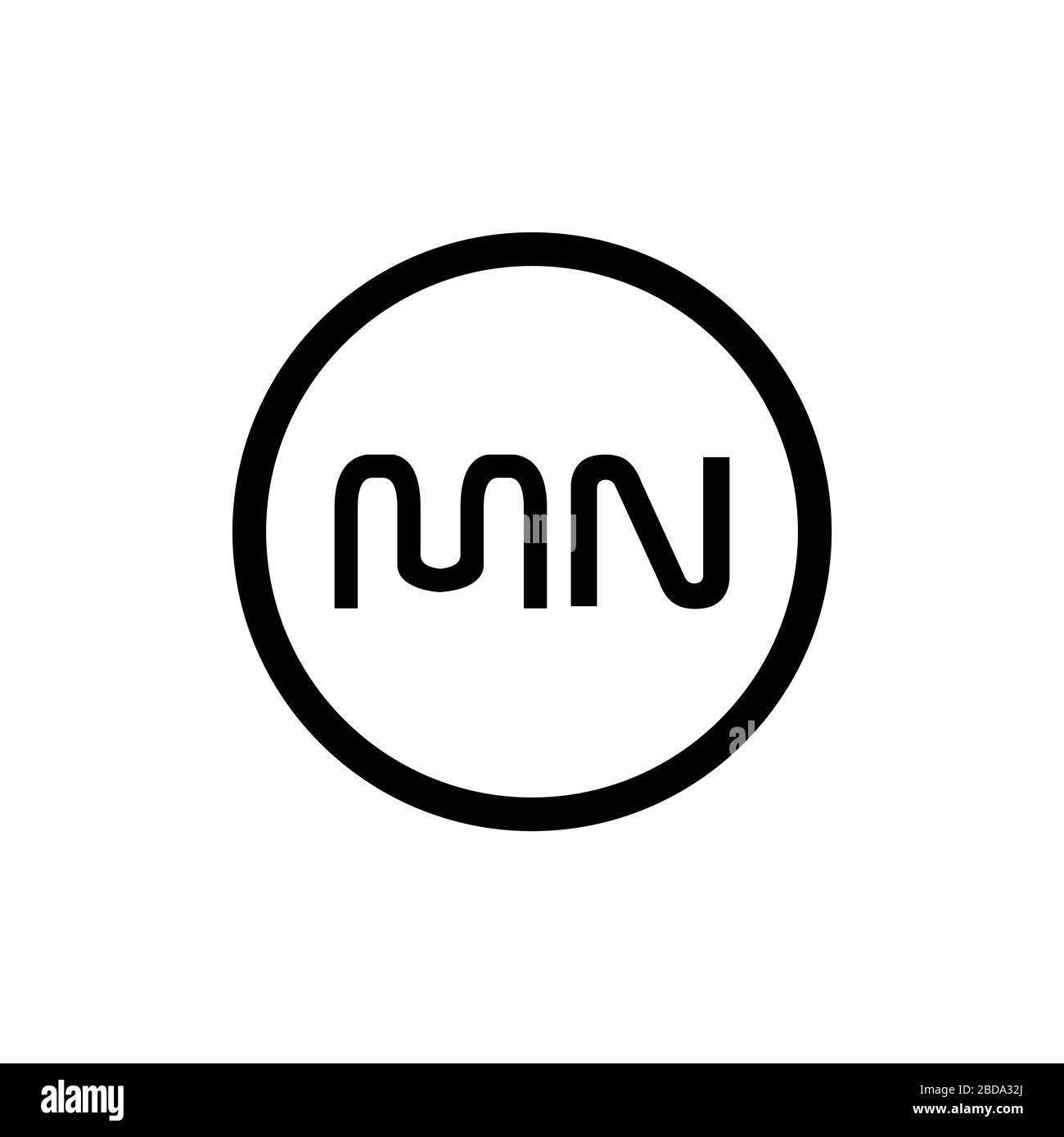 MN iniziale lettera Logo Design template vettoriale. Abstract lettera MN logo Design Illustrazione Vettoriale