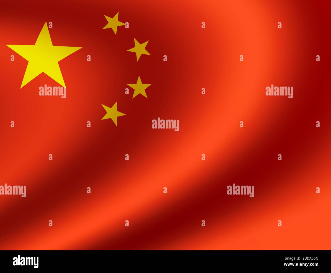 Illustrazione della bandiera nazionale (Repubblica di Cina) Foto Stock