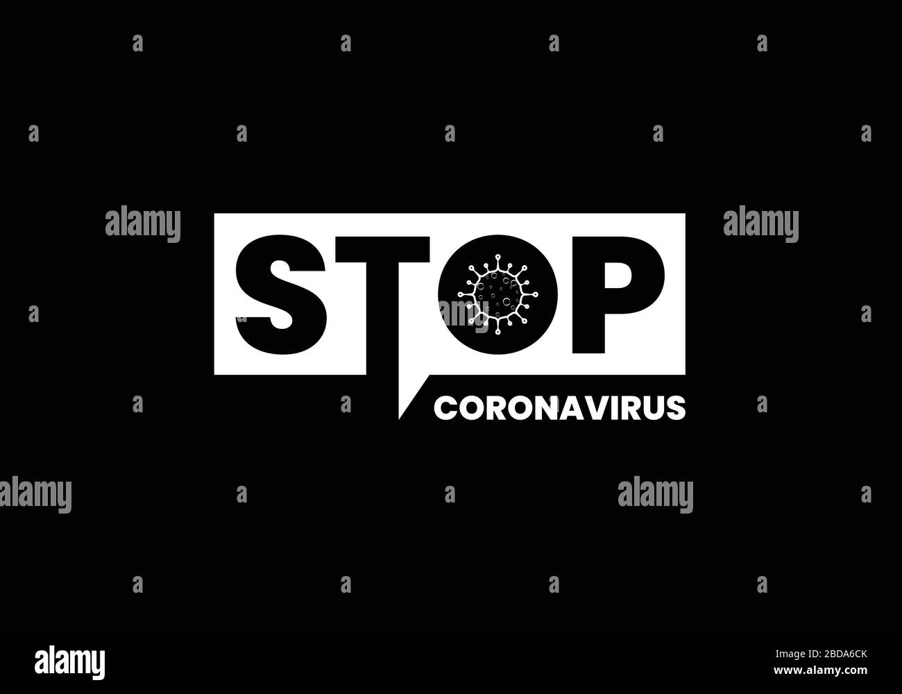 Virus Corona (Covid-19). Simbolo della lotta contro il coronovirus. Stop virus sign. Illustrazione del vettore piatto dell'emblema dell'infezione da Coronovirus. Illustrazione Vettoriale