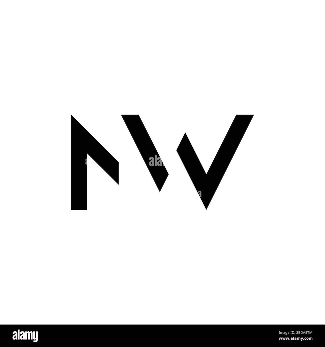 MW iniziale lettera Logo Design template vettoriale. Lettera astratta MW logo Design Illustrazione Vettoriale