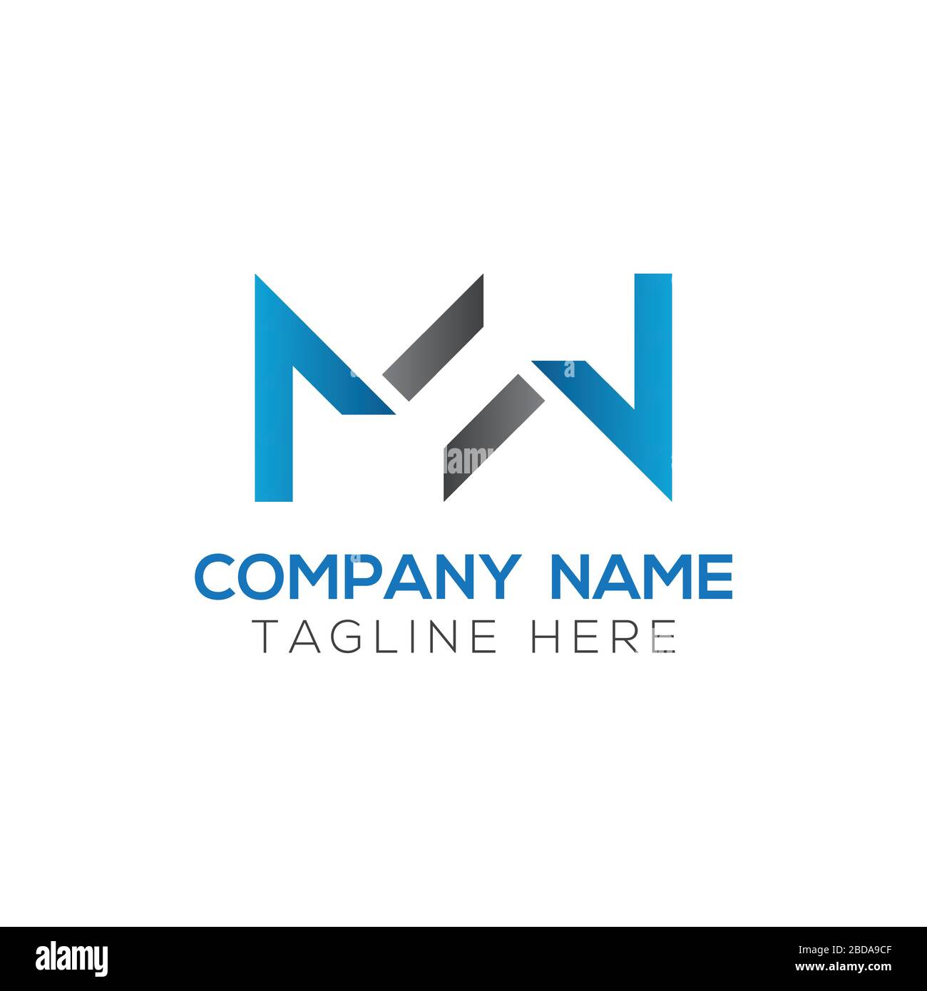 MW iniziale lettera Logo Design template vettoriale. Lettera astratta MW logo Design Illustrazione Vettoriale