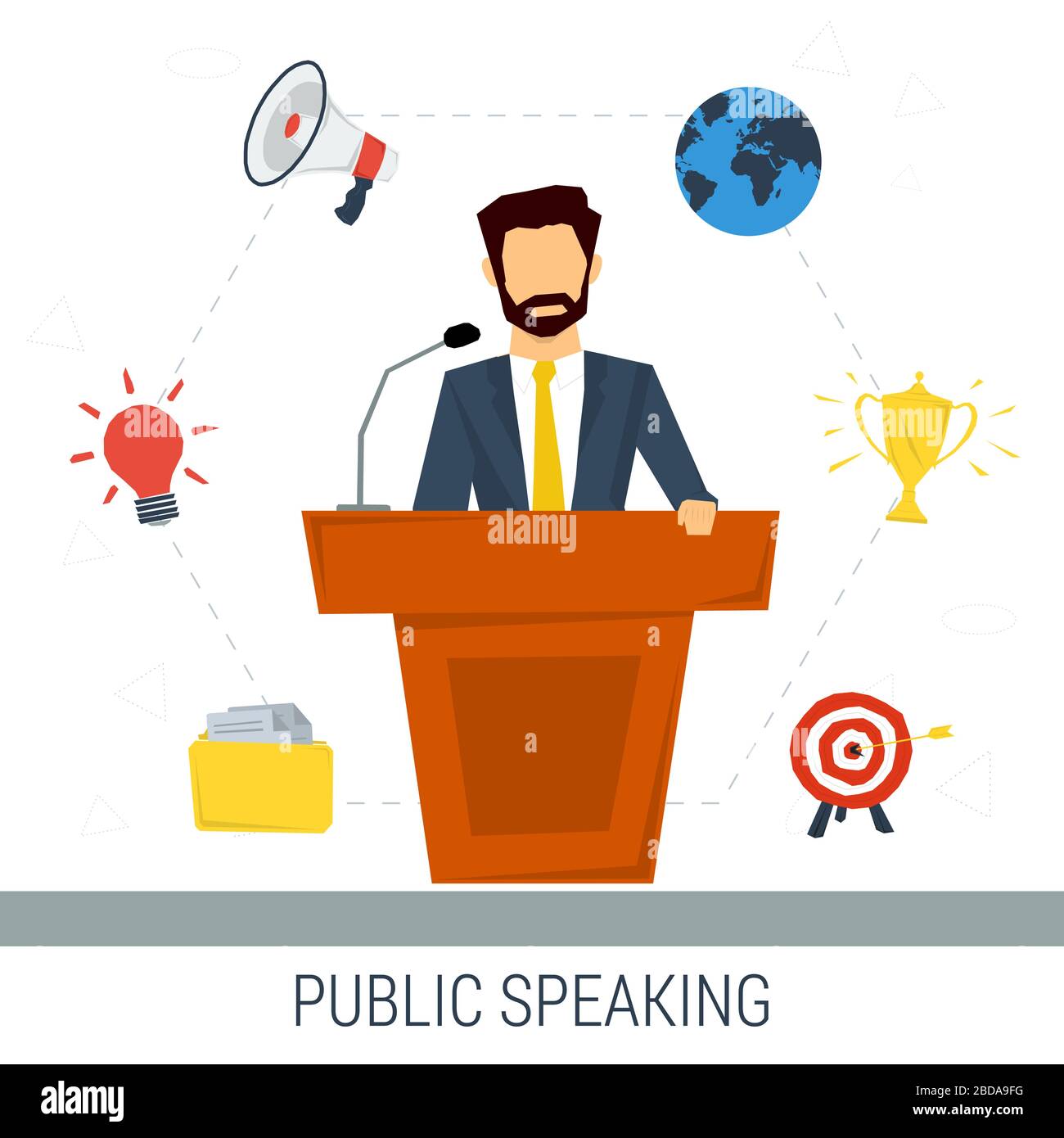 Altoparlante pubblico da tribune Illustrazione Vettoriale