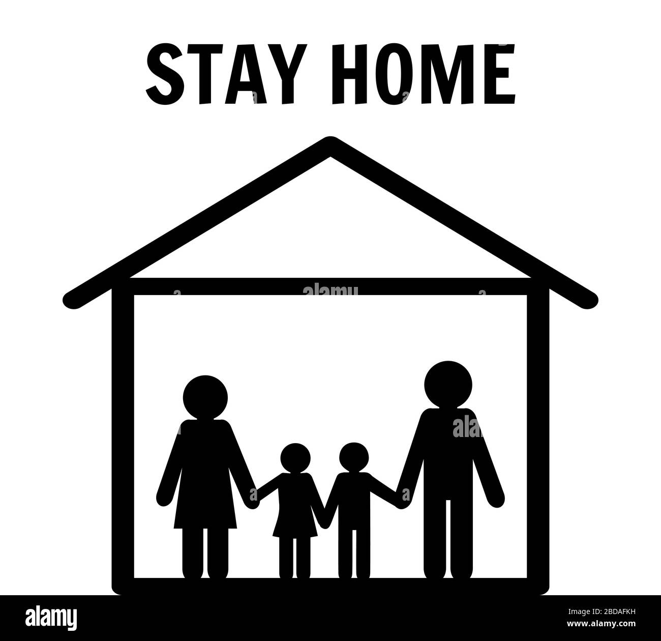Rimani al sicuro, rimani a casa. Salvare il pianeta dal coronavirus COVID-19. Precauzioni di quarantena per rimanere al sicuro. Illustrazione vettoriale Illustrazione Vettoriale