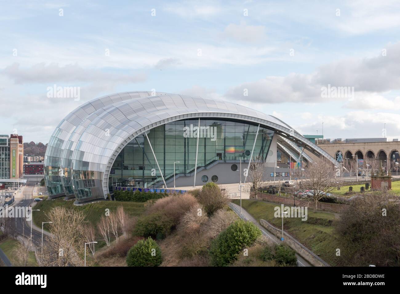 Sage Gateshead, un famoso centro musicale che ospita concerti musicali ed eventi artistici. Foto Stock