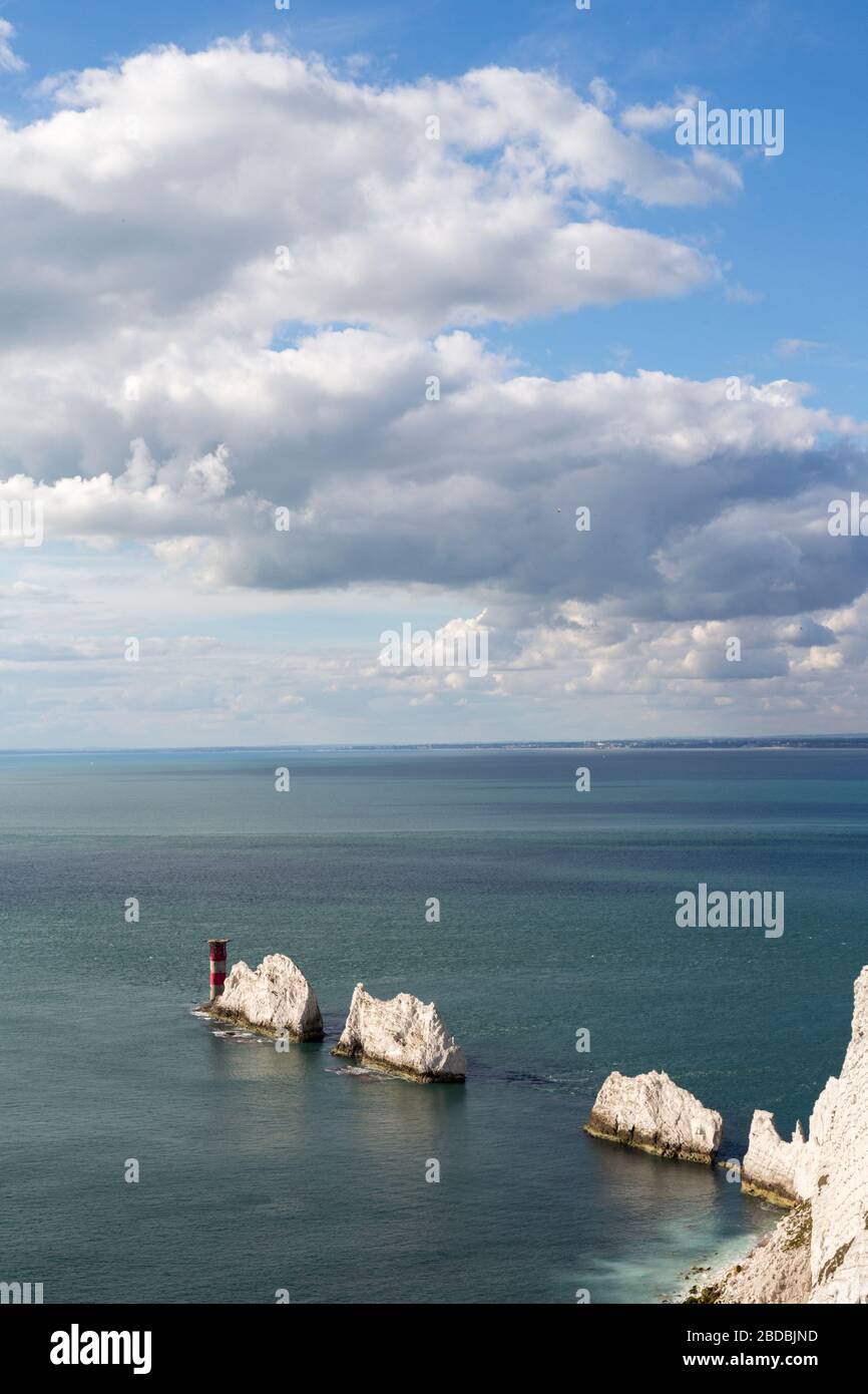 Gli aghi, Isle of Wight, England, Regno Unito Foto Stock