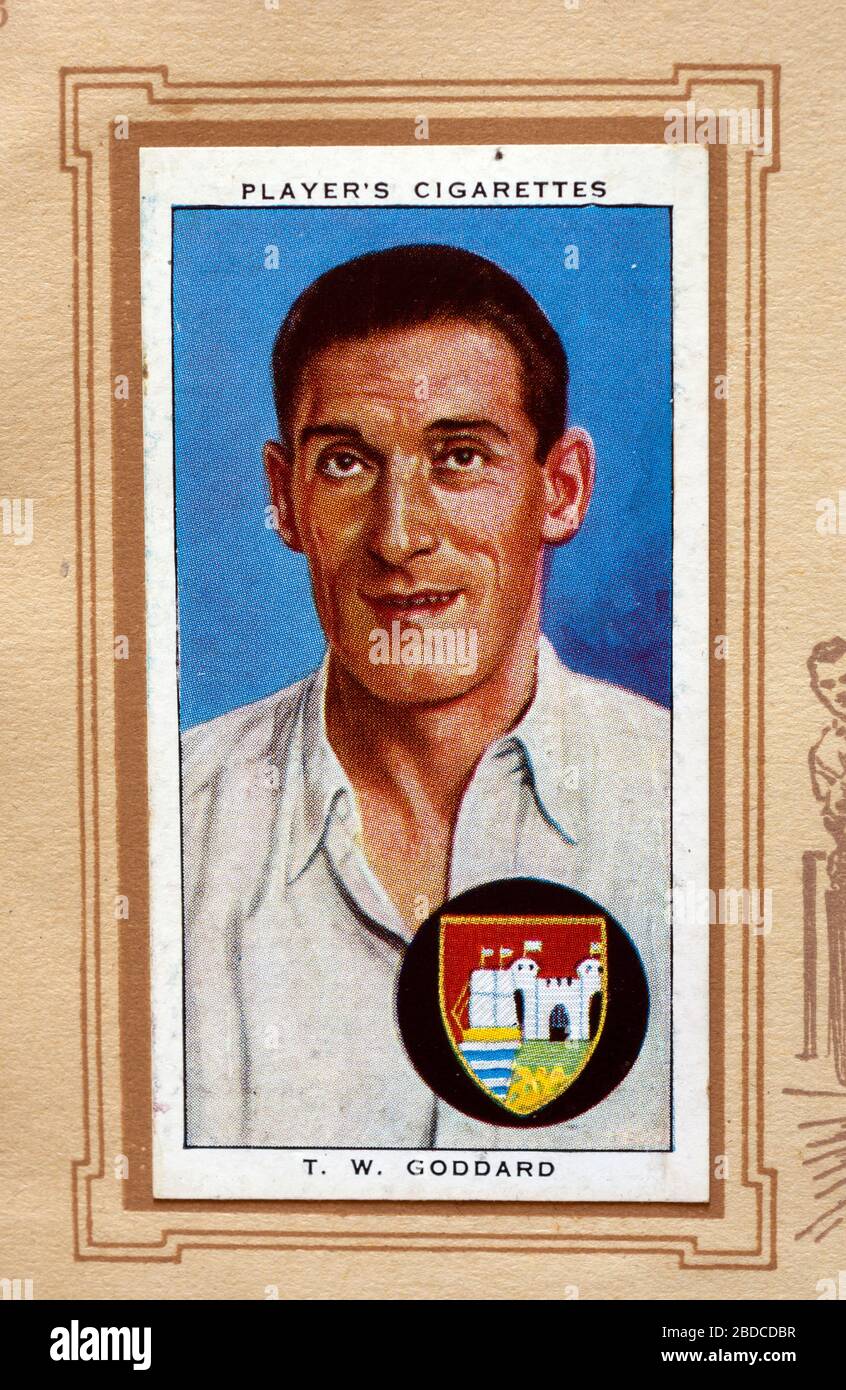 Un giocatore`s auto di sigaretta, Cricketers 1938, Tom Goddard Foto Stock