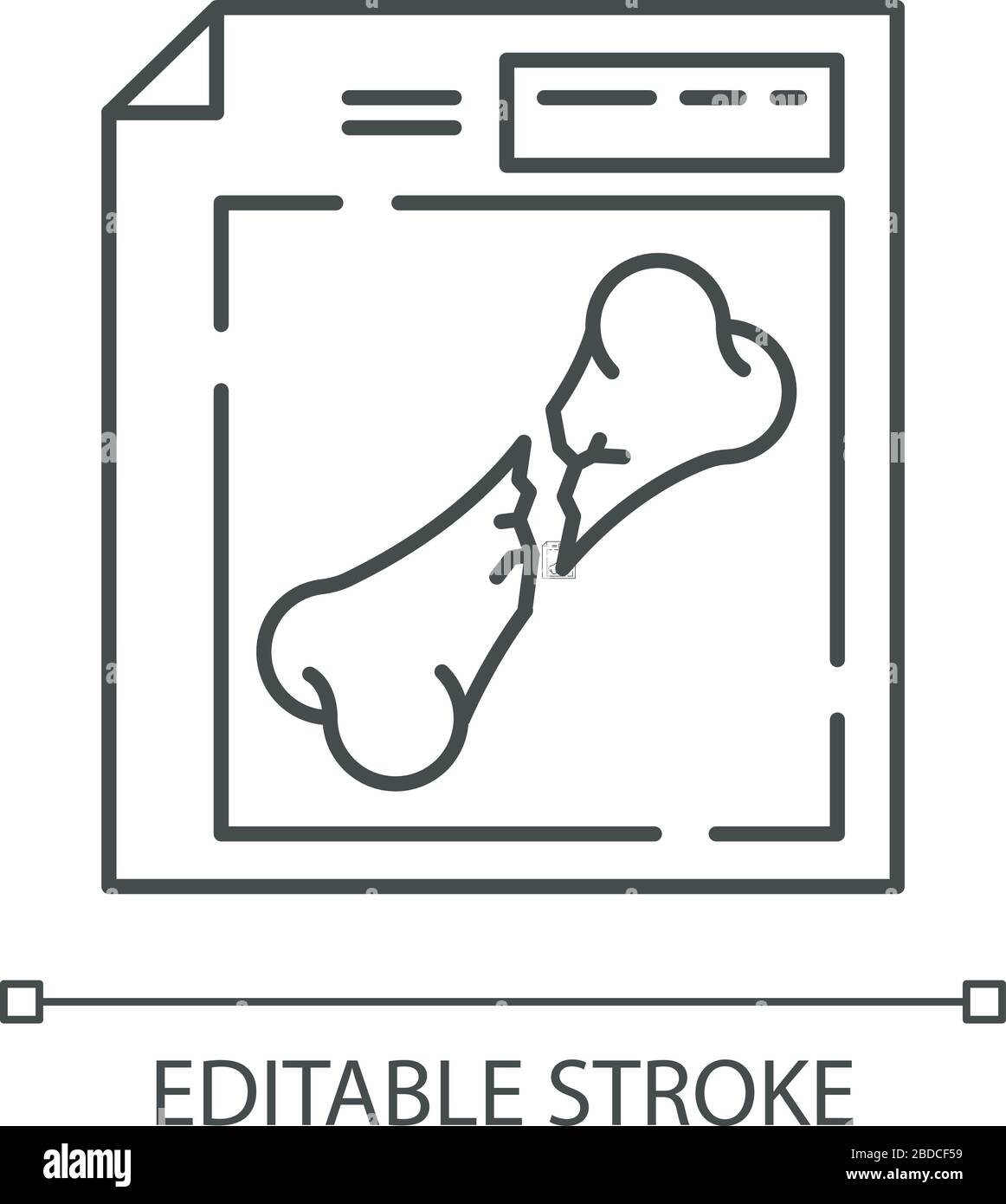 Icona lineare perfetta pixel frattura nervatura. Lesioni al torace. Ossa rotte. Gabbia di costola ferita. Incidente. Illustrazione personalizzabile a linee sottili. Simbolo contorno Illustrazione Vettoriale