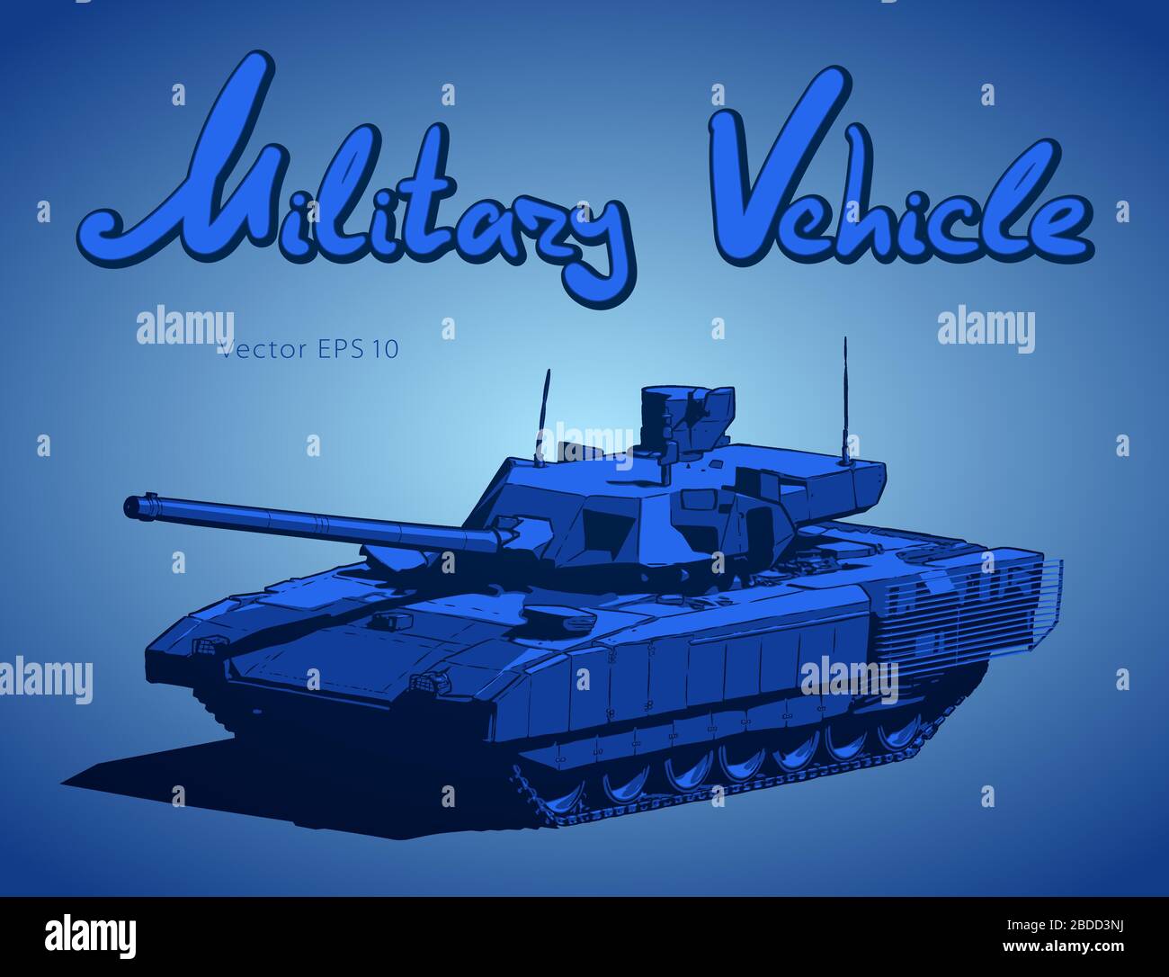 Moderna canotta di battaglia russa. Macchina militare. Illustrazione del vettore Illustrazione Vettoriale