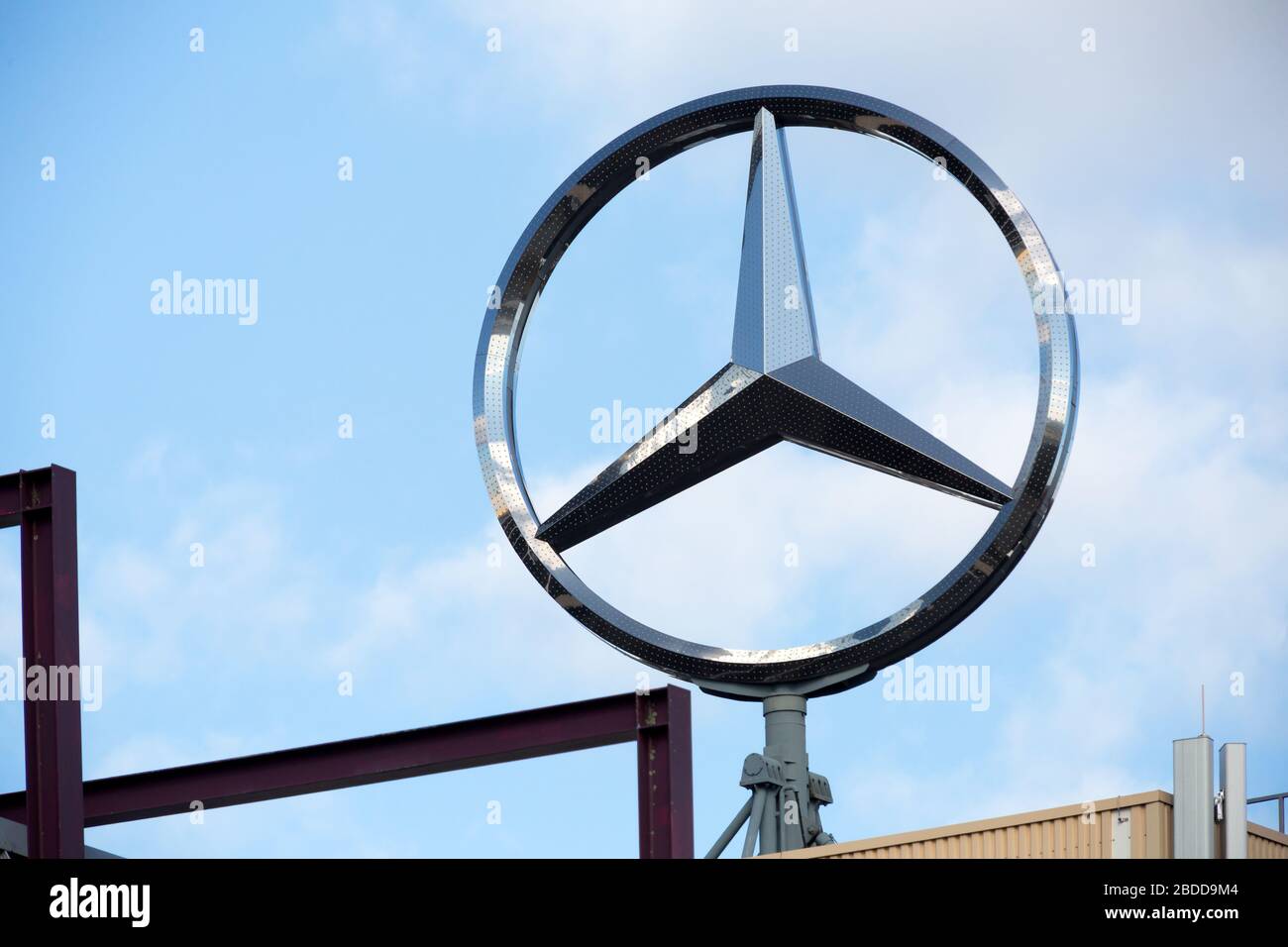 21.03.2020, Bremen, Bremen, Germania - operazione di emergenza nello stabilimento Mercedes-Benz, i nastri si sono arrestati a causa della corona, facendo girare Mercedes STAR Foto Stock