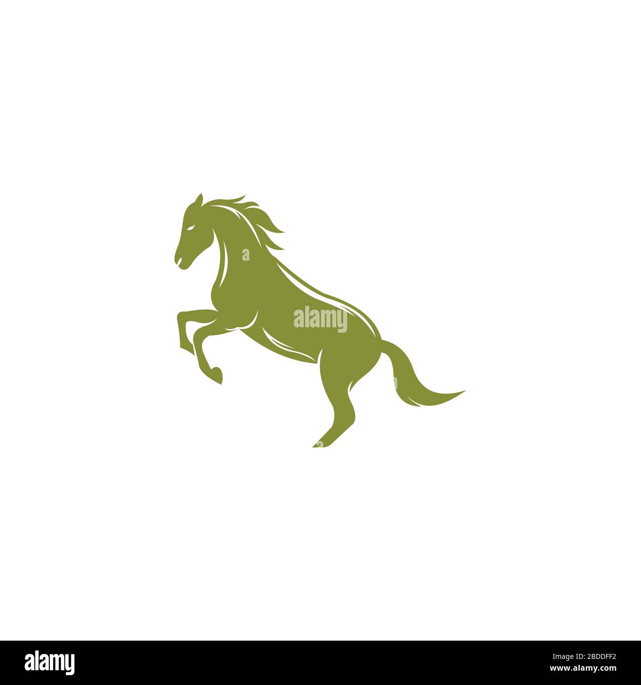 Modello di disegno vettoriale logo cavallo animale Illustrazione Vettoriale