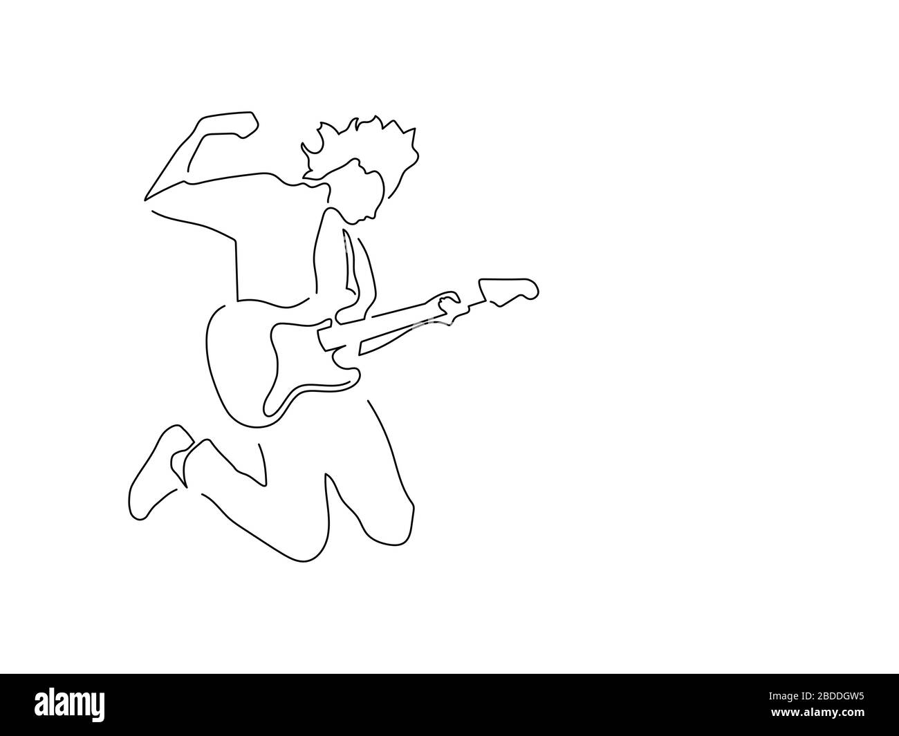 Disegno di linee isolate musicali, disegno di illustrazioni vettoriali. Illustrazione Vettoriale