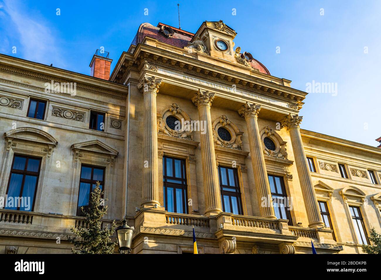 Banca nazionale di Romania (Banca Nationala a Romaniei). BNR è la banca centrale rumena. Sede centrale di BNR a Bucarest, Romania, 2020 Foto Stock