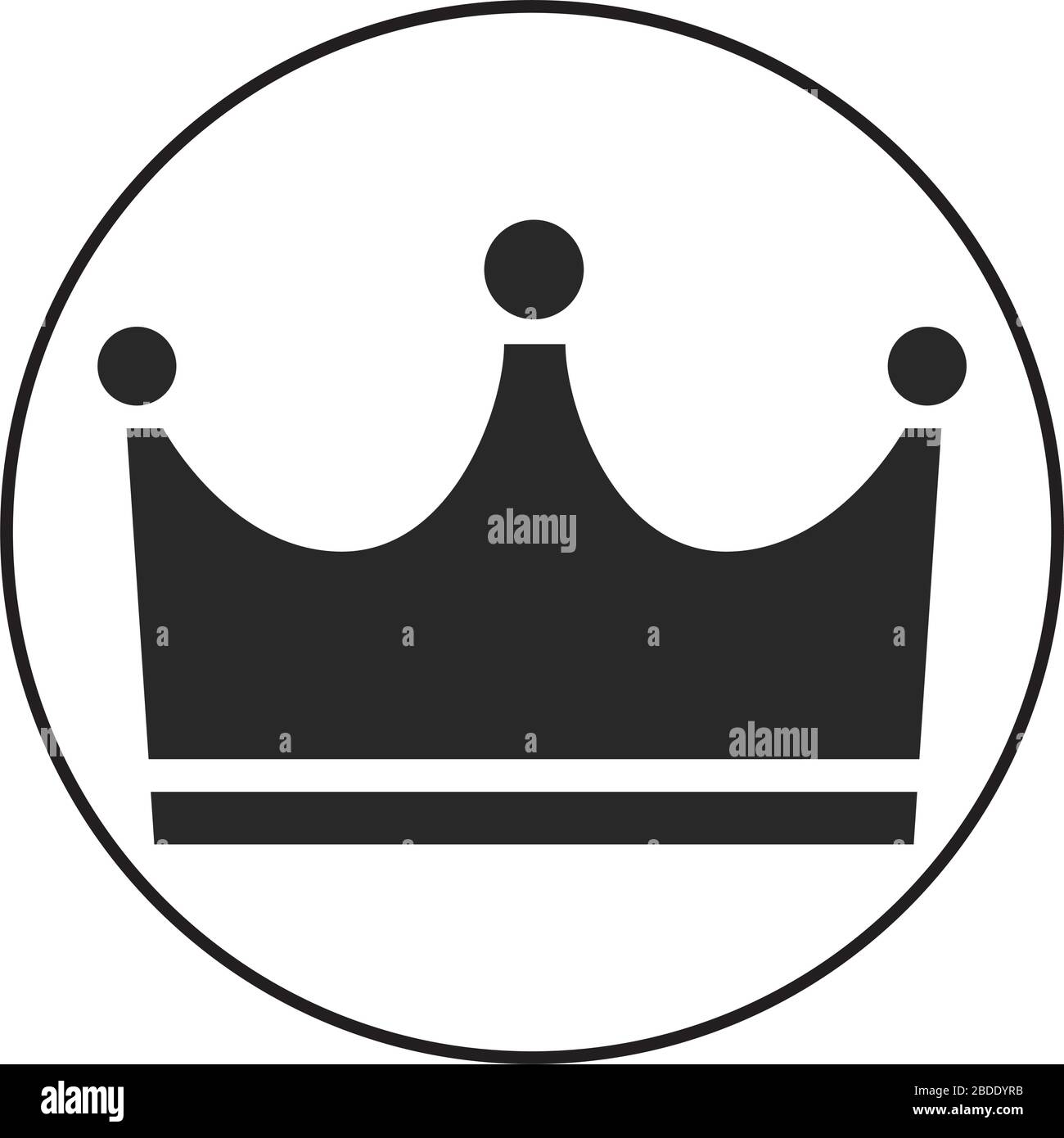 Disegno artistico vettoriale della corona del re Illustrazione Vettoriale