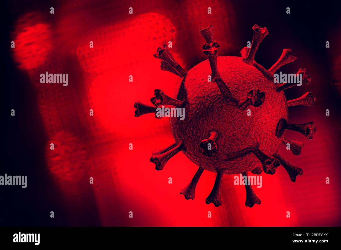 Immagine generata digitalmente ofÂ Coronavirus Foto Stock