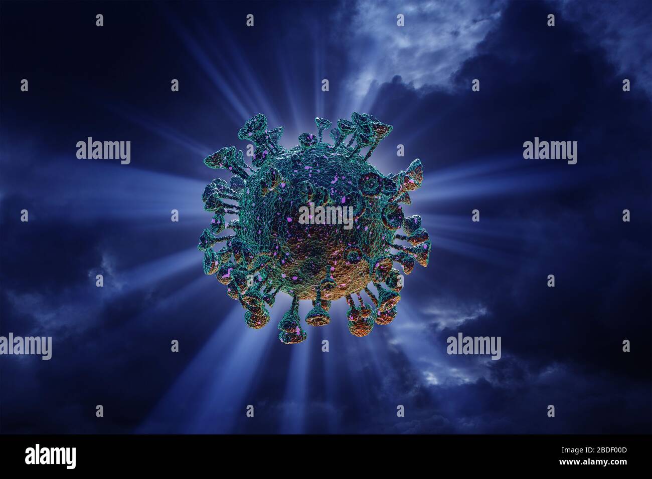 Immagine generata digitalmente ofÂ Coronavirus Foto Stock
