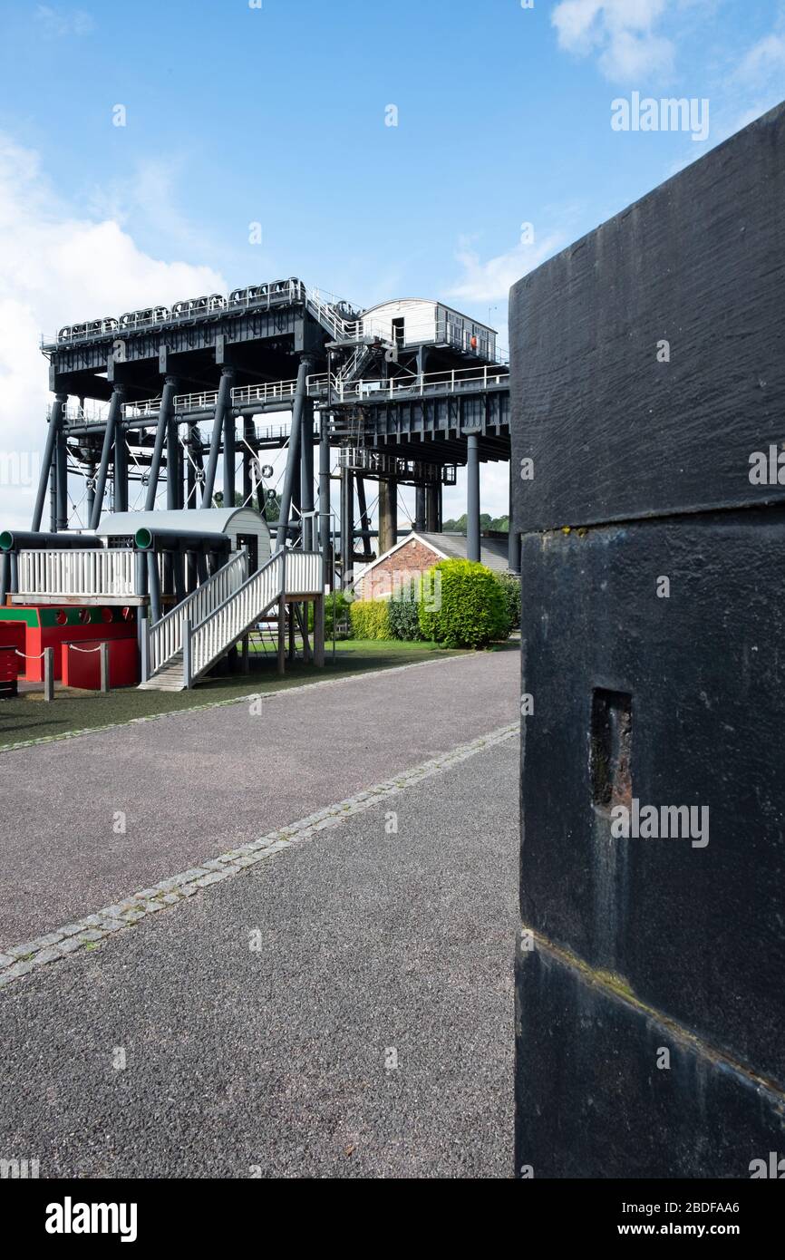 L'Anderton Boat Lift; Northwich; Cheshire; Inghilterra; Foto Stock