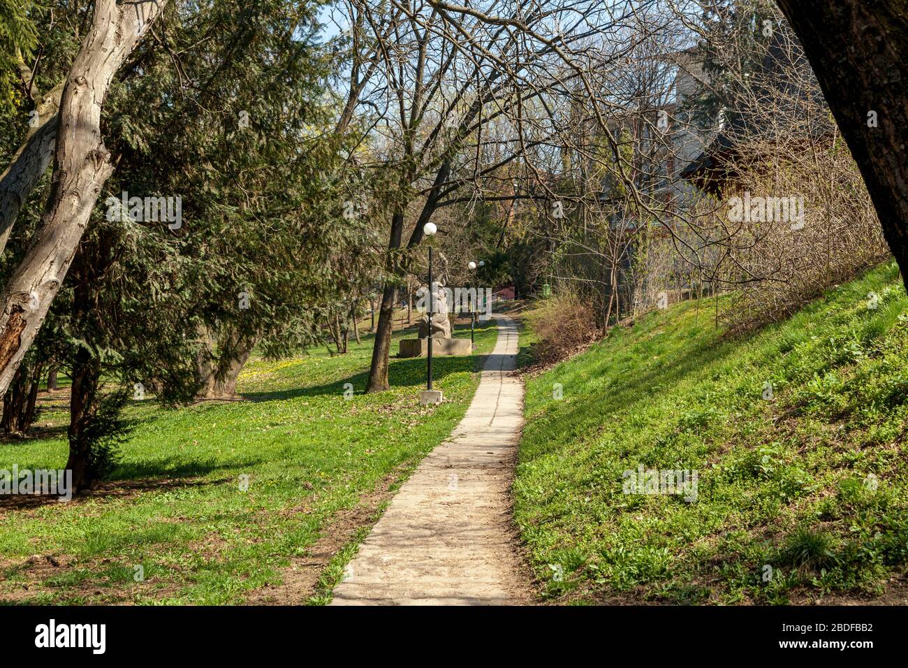 Cluj-Napoca, Romania; 8 marzo 2020 - Campus Hasdeu - il campus universitario UBB è chiuso e vuoto a causa di pandemia. Studenti dove hanno inviato a casa Foto Stock