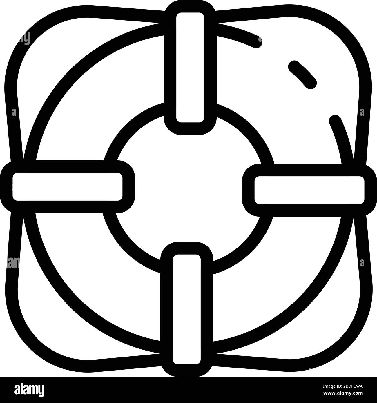 Icona di ciambella, stile contorno Illustrazione Vettoriale