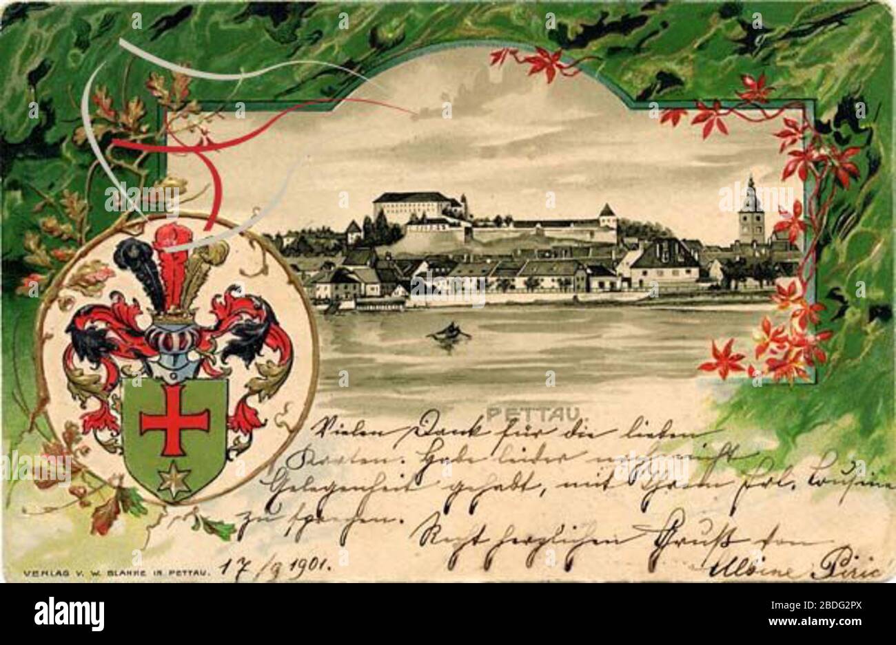 «Inglese: Cartolina di Ptuj.; 1901; http://www.arhiv-ptuj.si/razglednice?razglednica=11; Wilhelm Blanke;» Foto Stock