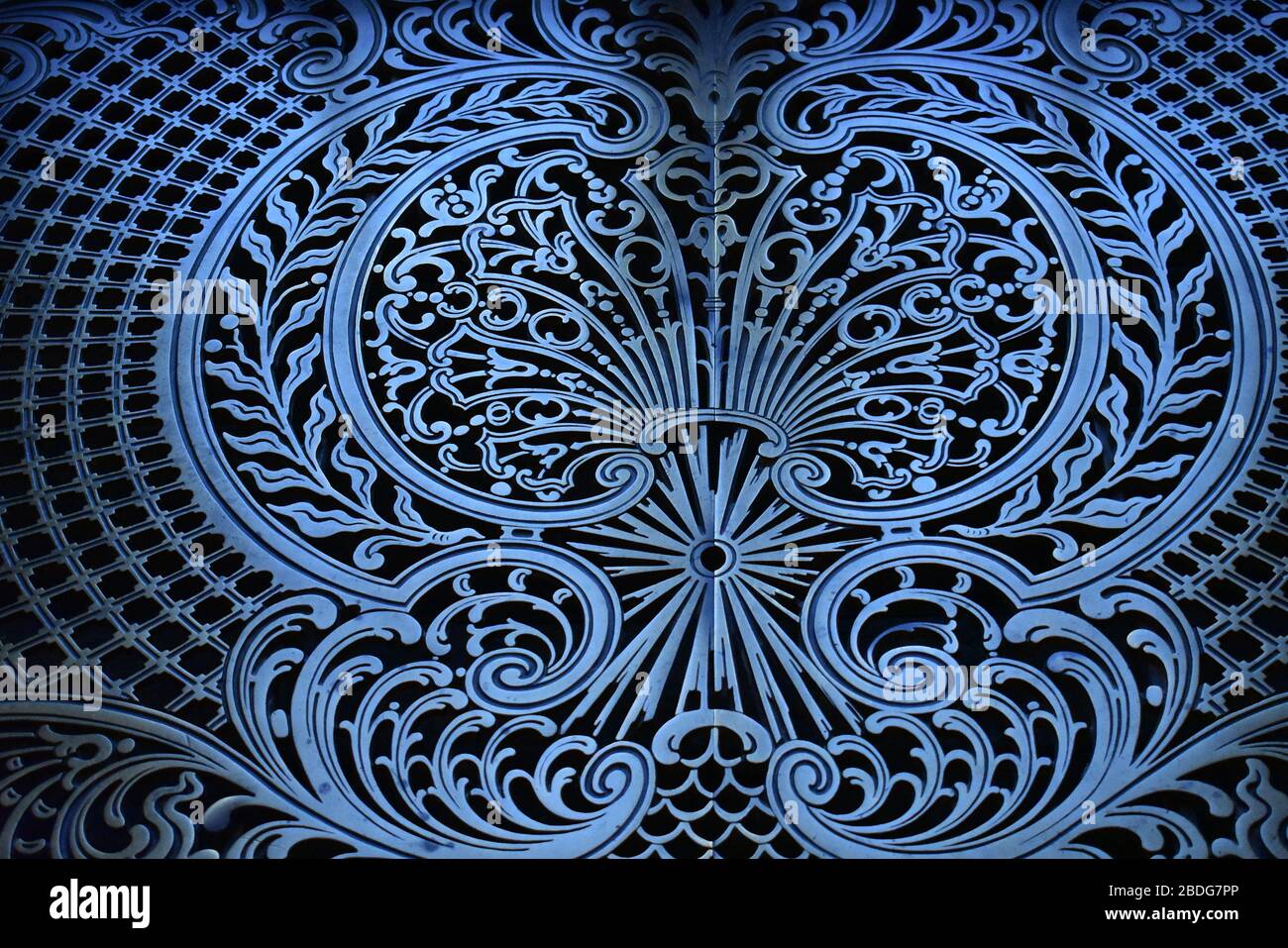 Camera di Damask rossa all'Am Neuen Palais di Potsdam Foto Stock