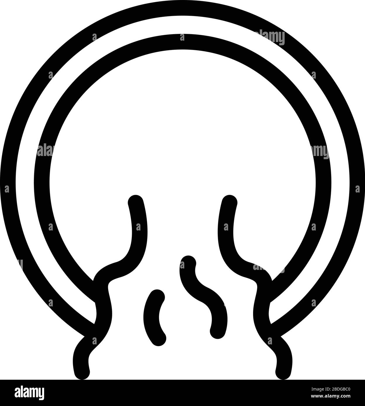 Icona di rilegatura, stile contorno Illustrazione Vettoriale