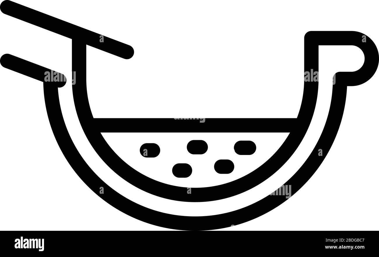 Icona storm gutter, stile contorno Illustrazione Vettoriale