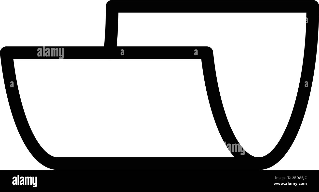 Icona della canaletta in calcestruzzo, stile del contorno Illustrazione Vettoriale