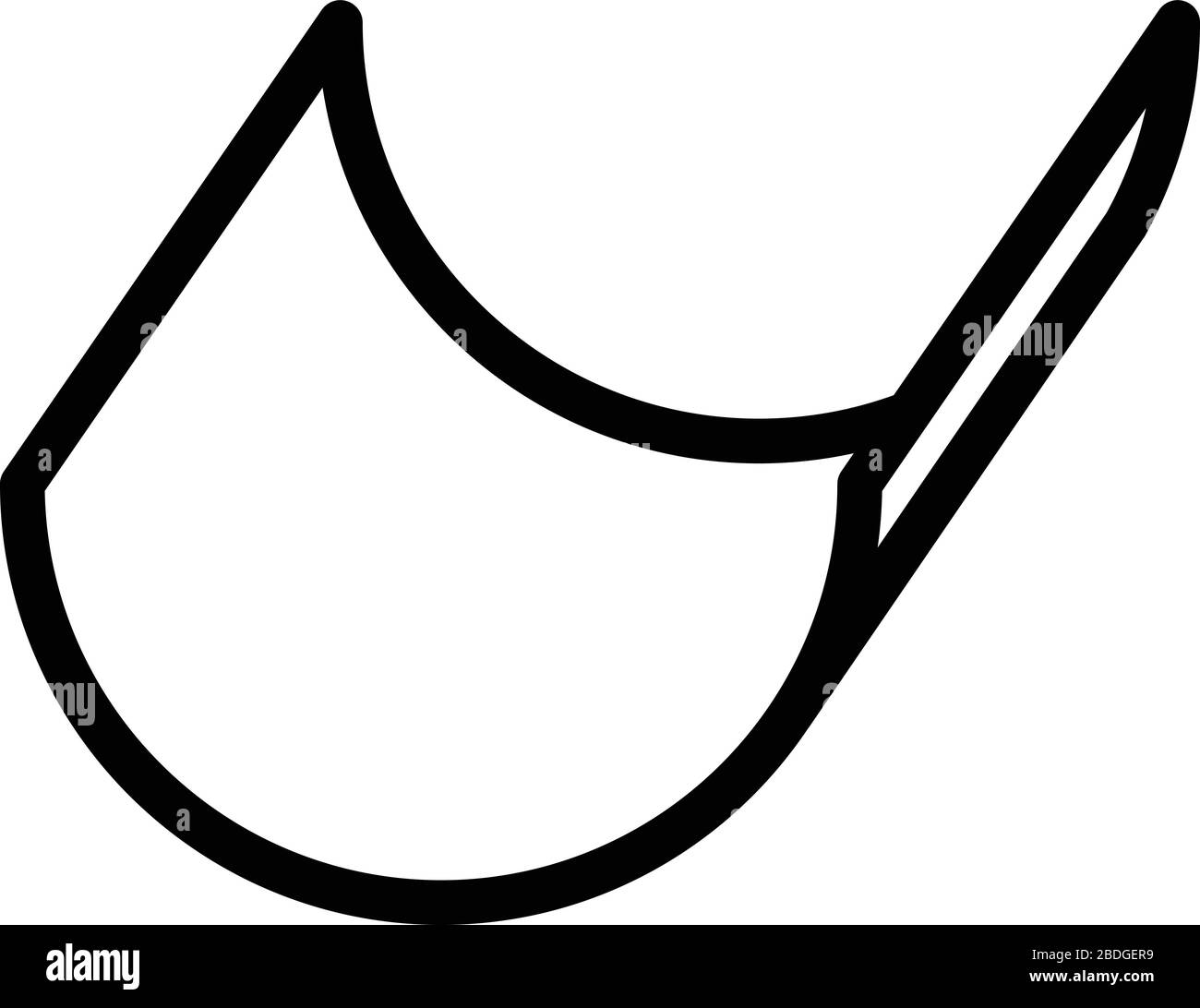 Icona a balbuzie, stile contorno Illustrazione Vettoriale