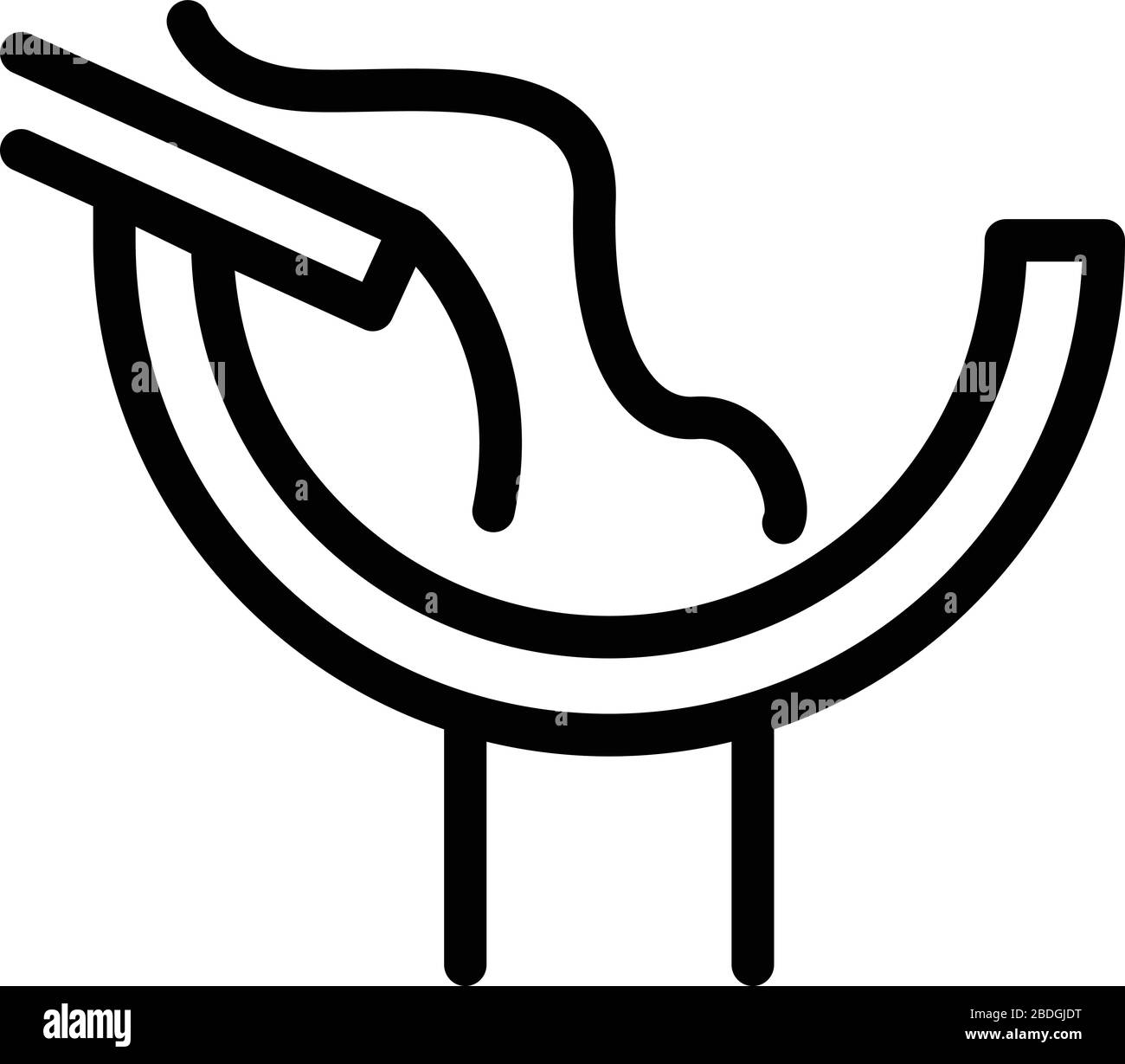 Icona gocciolatoio acqua piovana, stile contorno Illustrazione Vettoriale