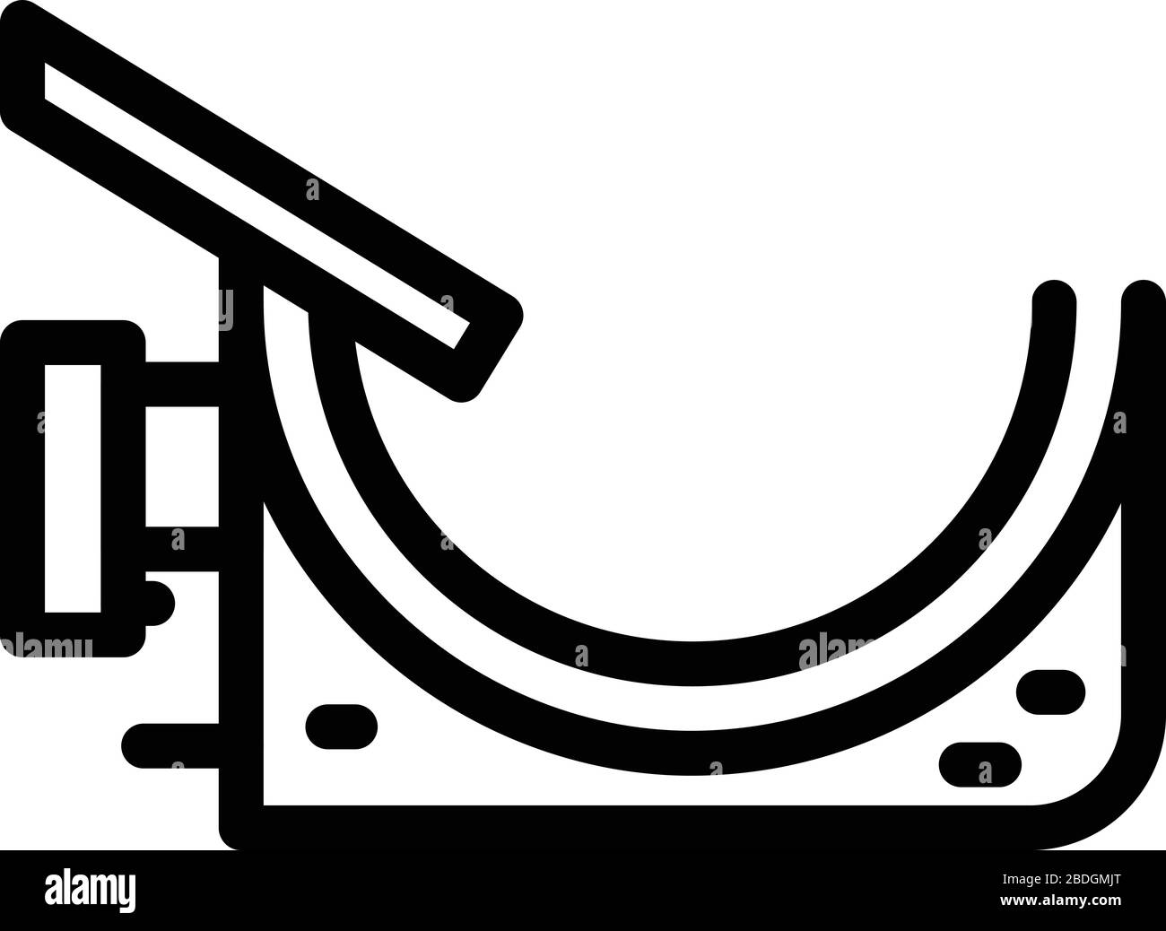 Icona della scanalatura esterna, stile del contorno Illustrazione Vettoriale