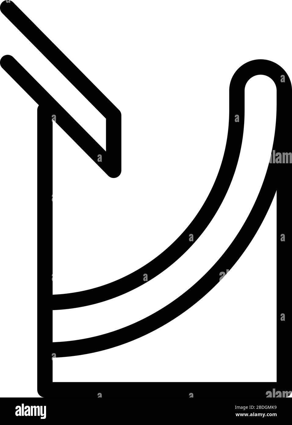 Icona di rilegatura della struttura, stile del contorno Illustrazione Vettoriale