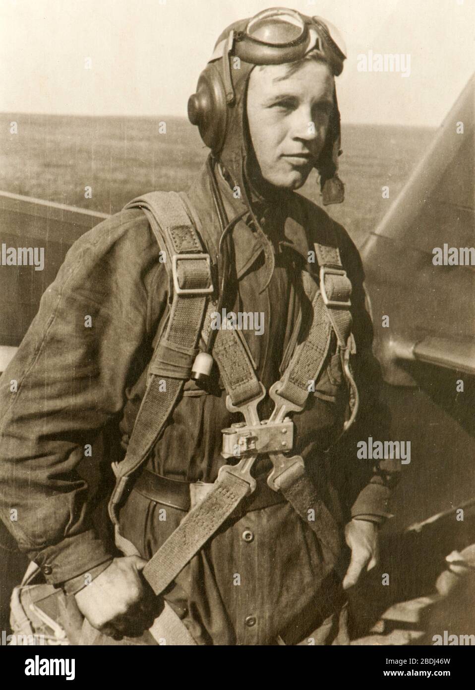 Un pilota aereo estone durante l'epoca sovietica (1955) Foto Stock