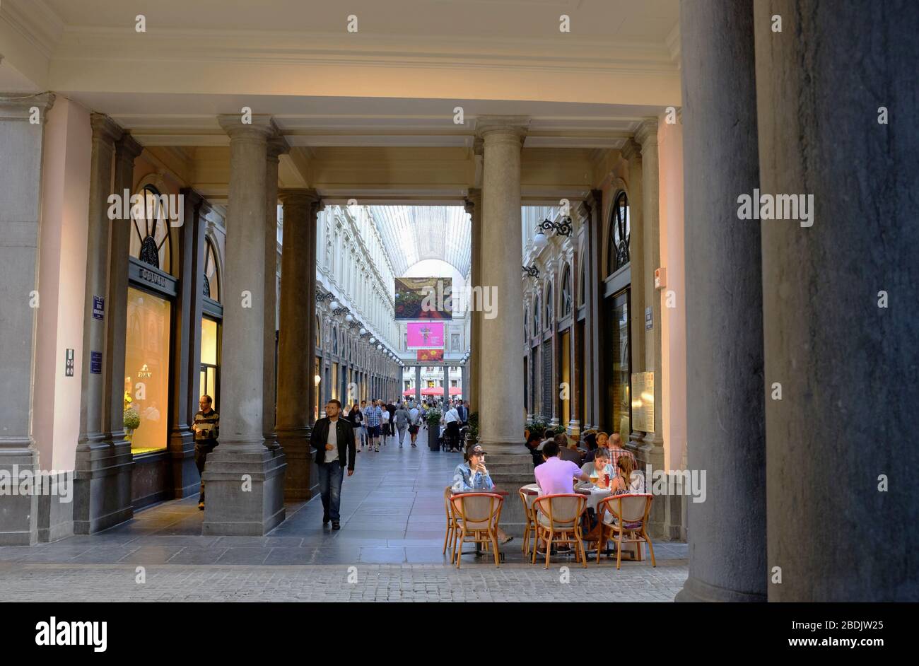 Galleria reale di Saint Hubert galleria di negozi.Brussels.Belgium Foto Stock