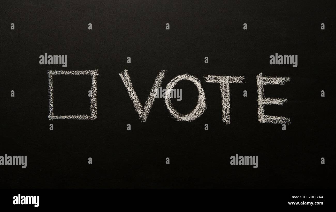 Novembre 3 2020 Vota USA Presidential election handwriting text Foto Stock