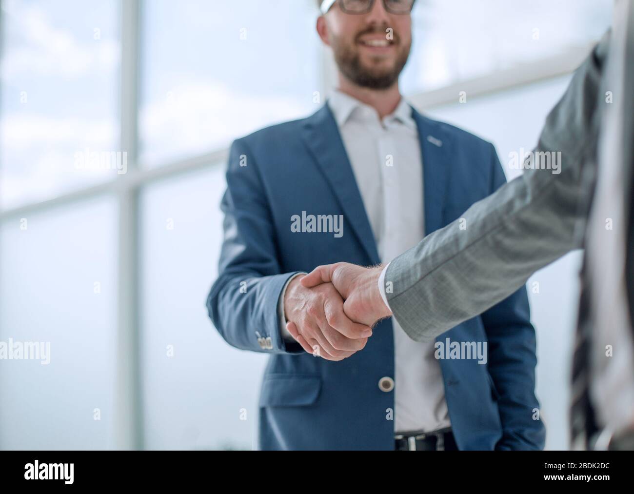Business Partner agitando mani . concetto di partnership Foto Stock