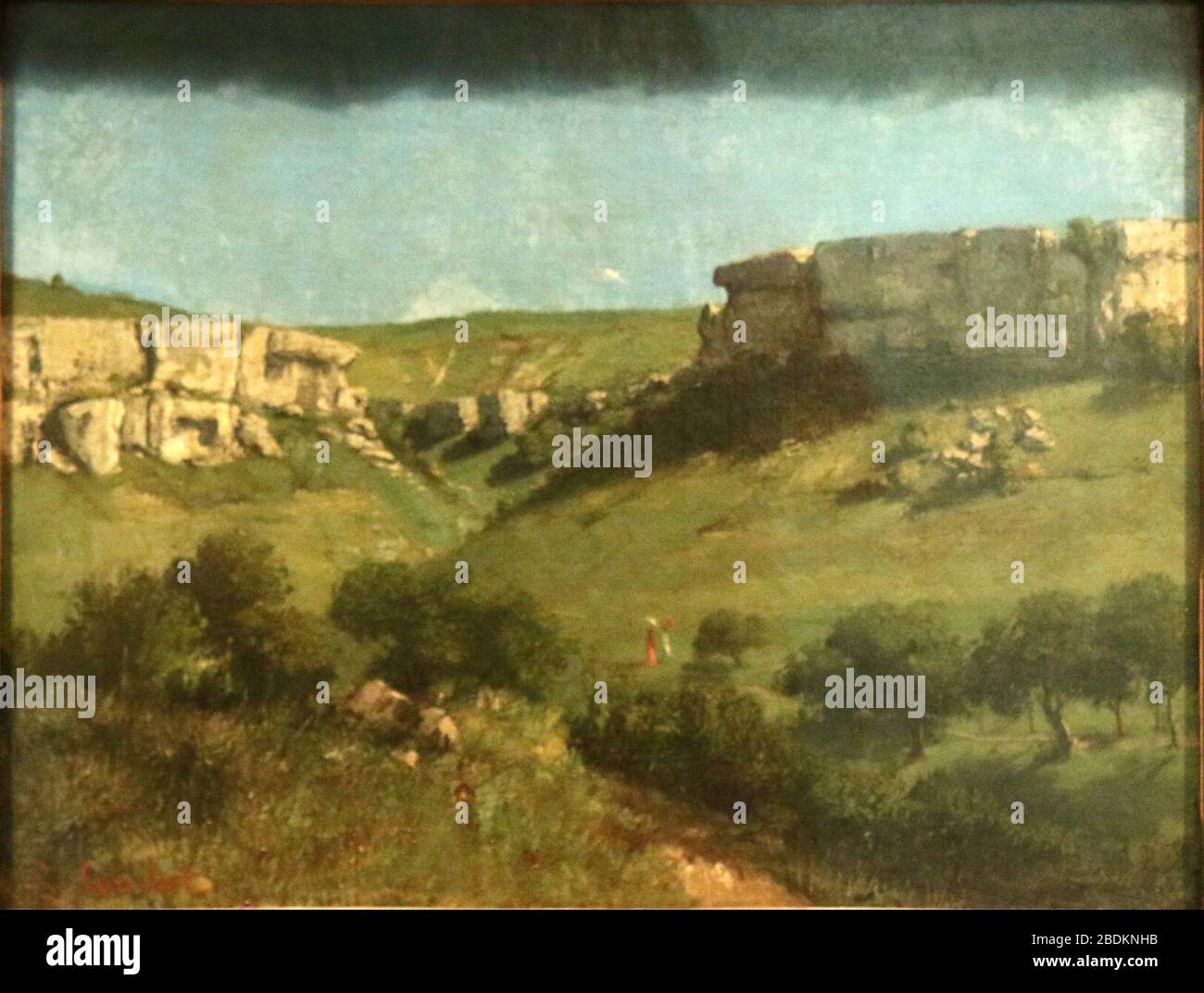 Gustave Courbet- ‘Paysage à Ornans‘. Foto Stock