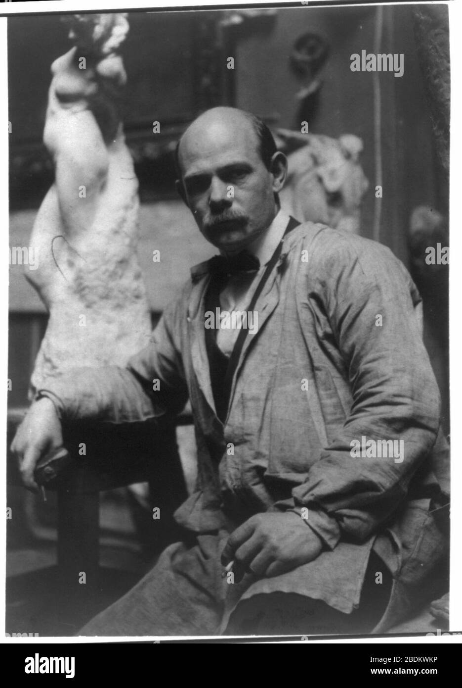 Gutzon Borglum, busto, profilo Foto Stock