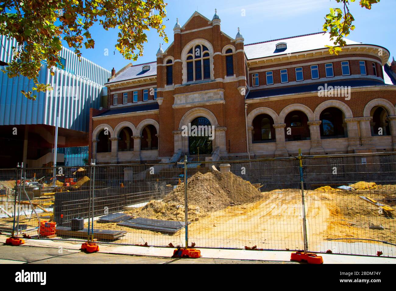 Cantiere in città Foto Stock