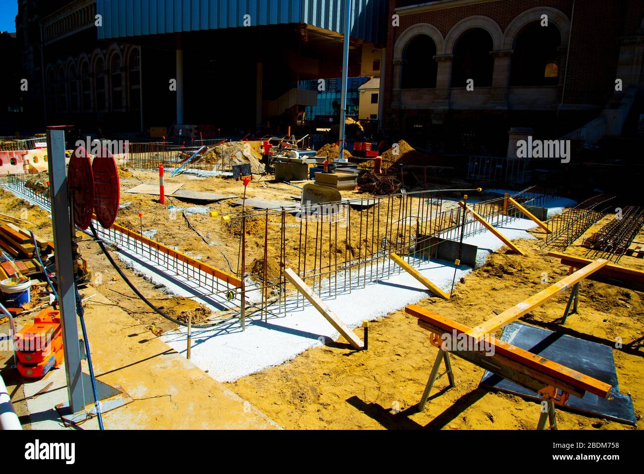 Cantiere in città Foto Stock