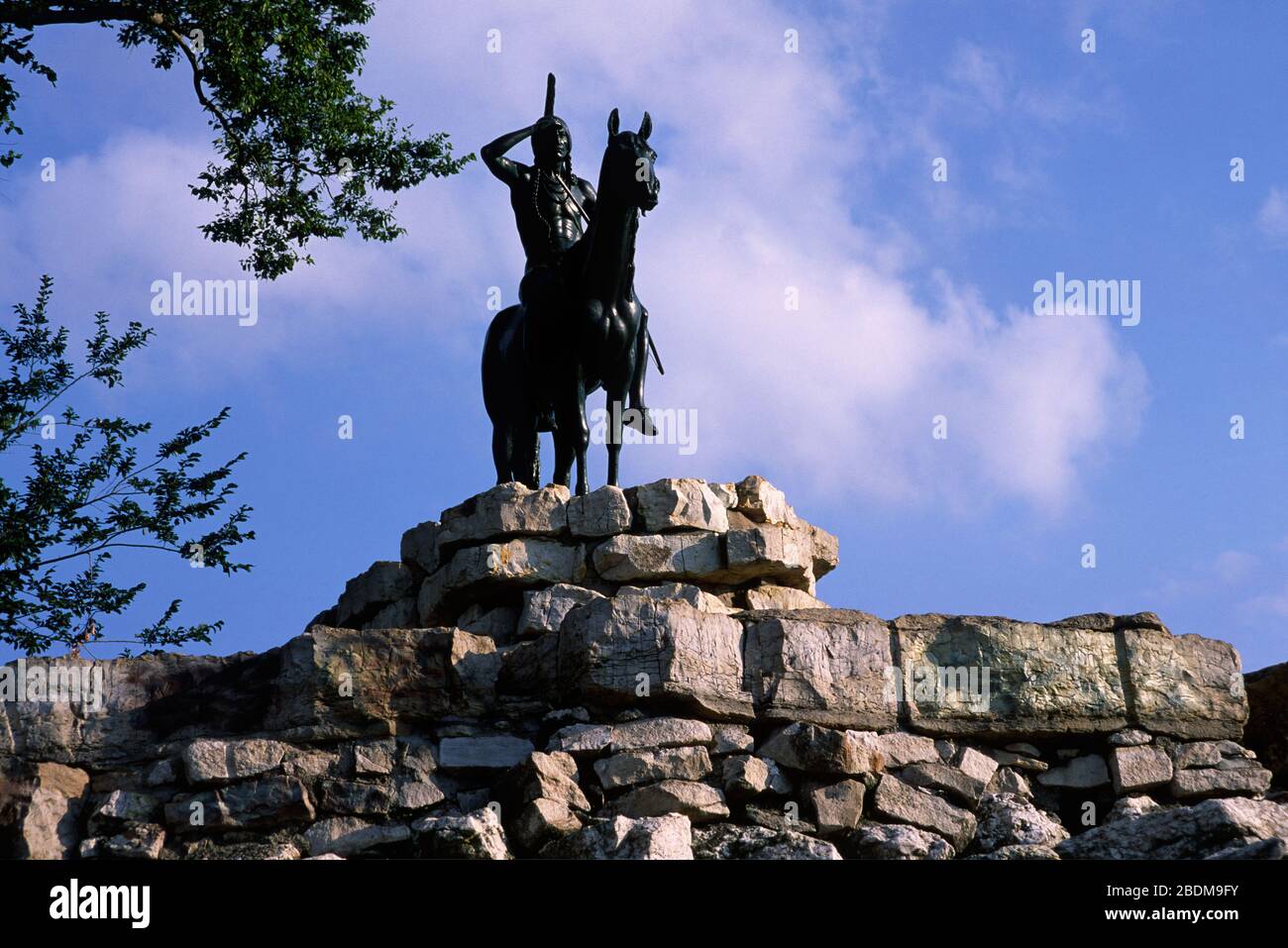 La statua Scout, Penn Valley Park, Kansas City, Missouri Foto Stock